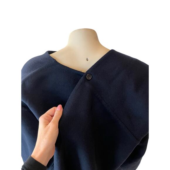 A.L.C. Finley Wool Jacket in Navy Scarf Attachment Small - Picture 10 of 16